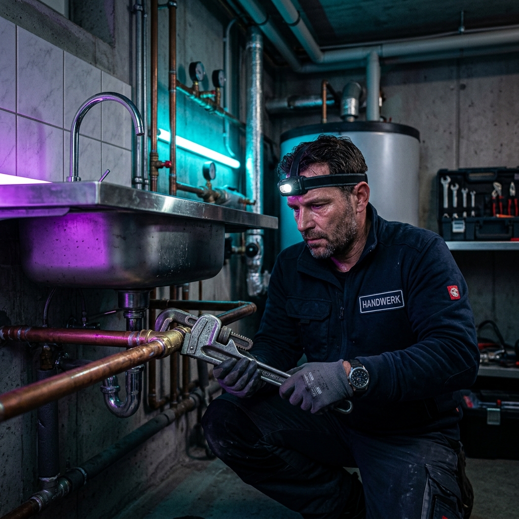 Handwerker arbeitet
