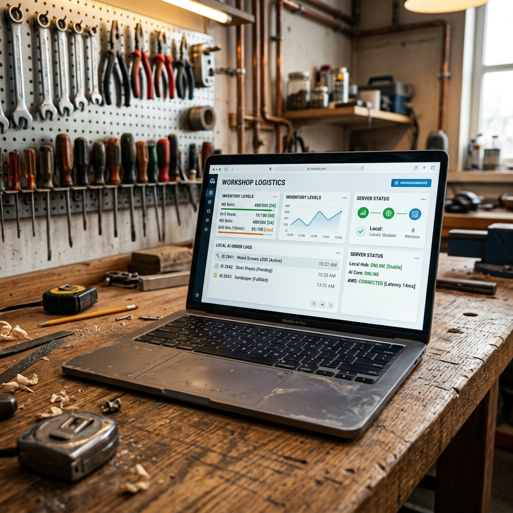 Macbook mit Logistik Dashboard