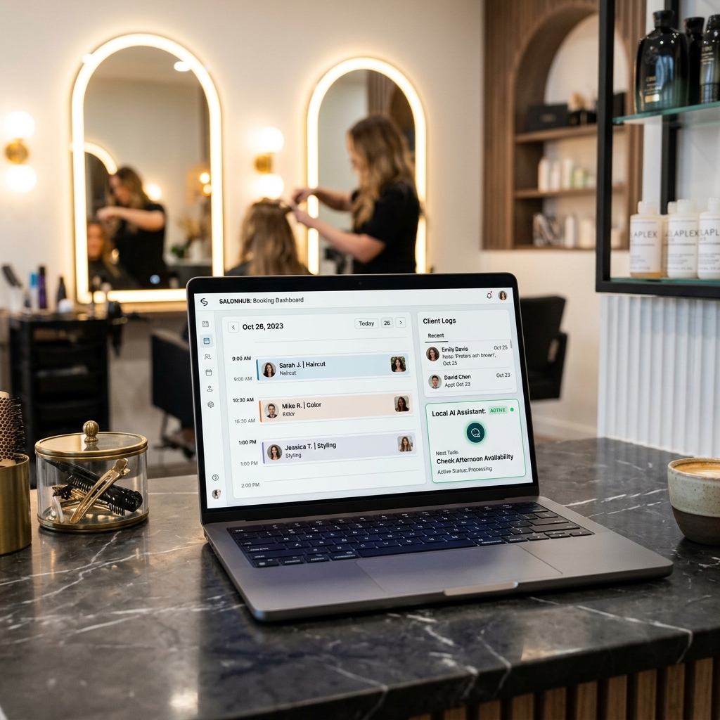 Macbook im Salon